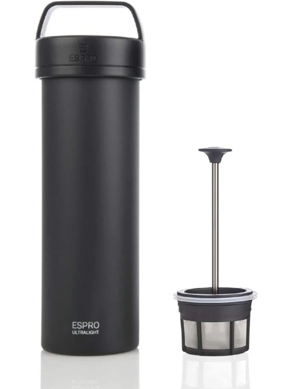 Insulated Travel French Press Coffee Maker, 16oz - Perfect for On-the-Go Brewing